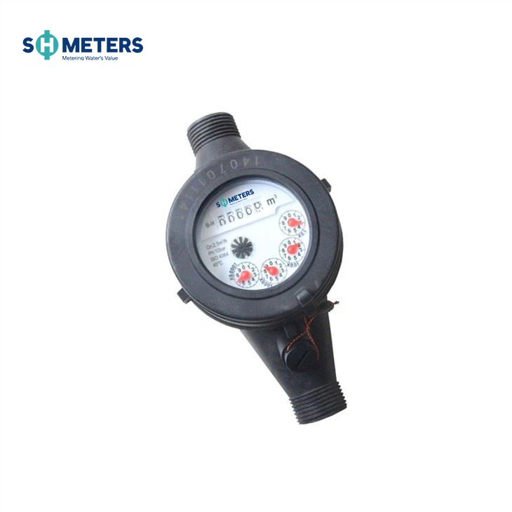 1/2inch~2inch Dry Dial Water Meter Plastic Body Cold Water Meter For Domestic Residential