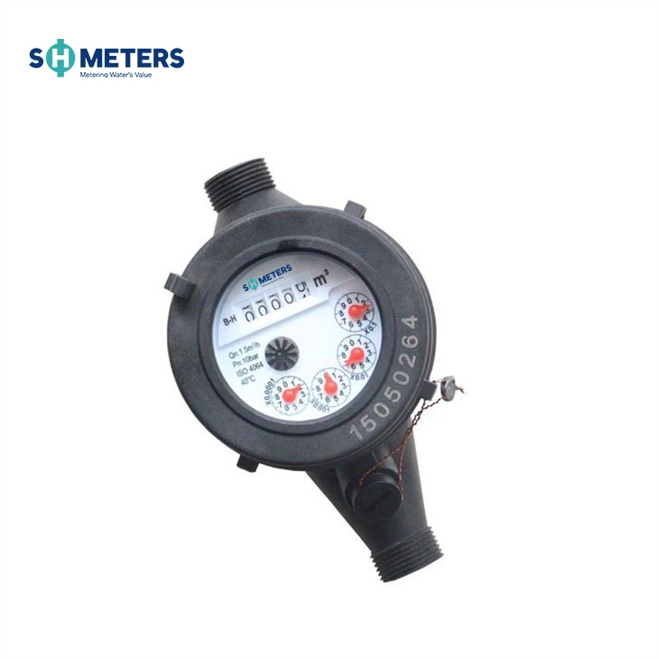 1/2inch~2inch Dry Dial Water Meter Plastic Body Cold Water Meter For Domestic Residential