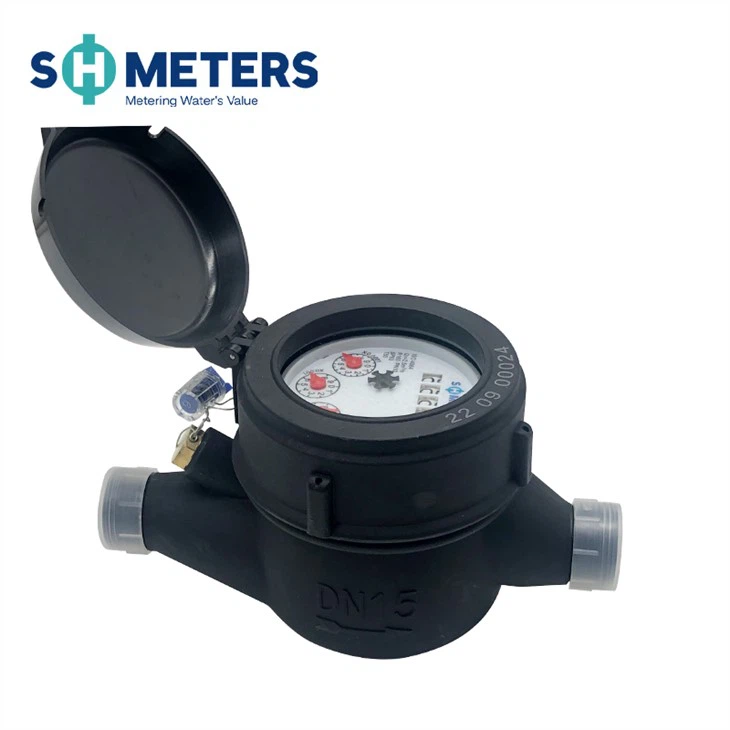 Mesurador d'aigua de plàstic multi-jet de tipus fred sec Comptador d'aigua de pols ISO 4064