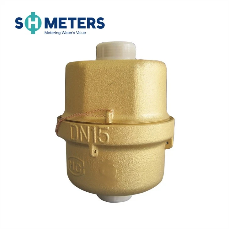 DN15 R200 Plastic Dry Dial Piston Type Brass Volumetric Water Meter