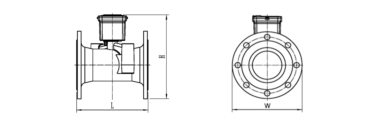 ultrasonic water meter drawing